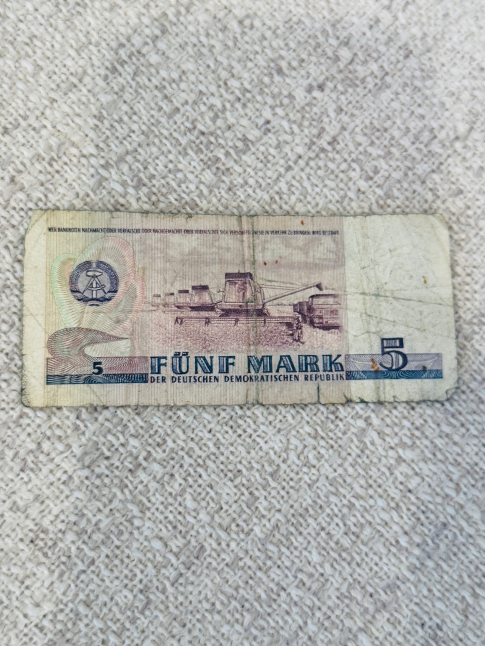 Vintage 5 Mark Banknote - Fünf Mark